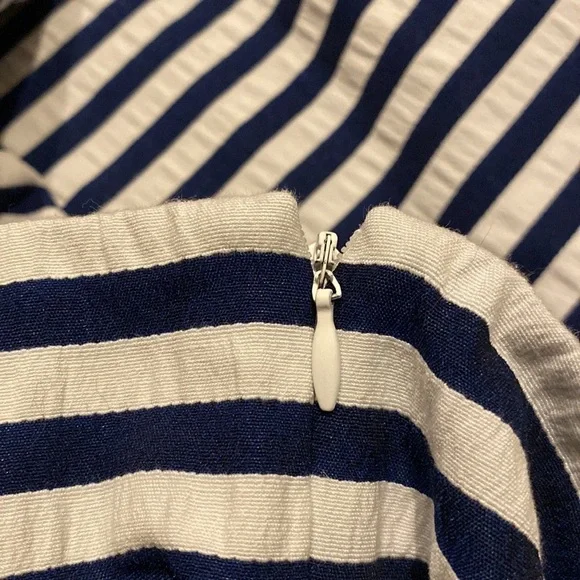 J. McLaughlin Tracy Blue & White Stripe Shift Dress (M) - Picture 8 of 12